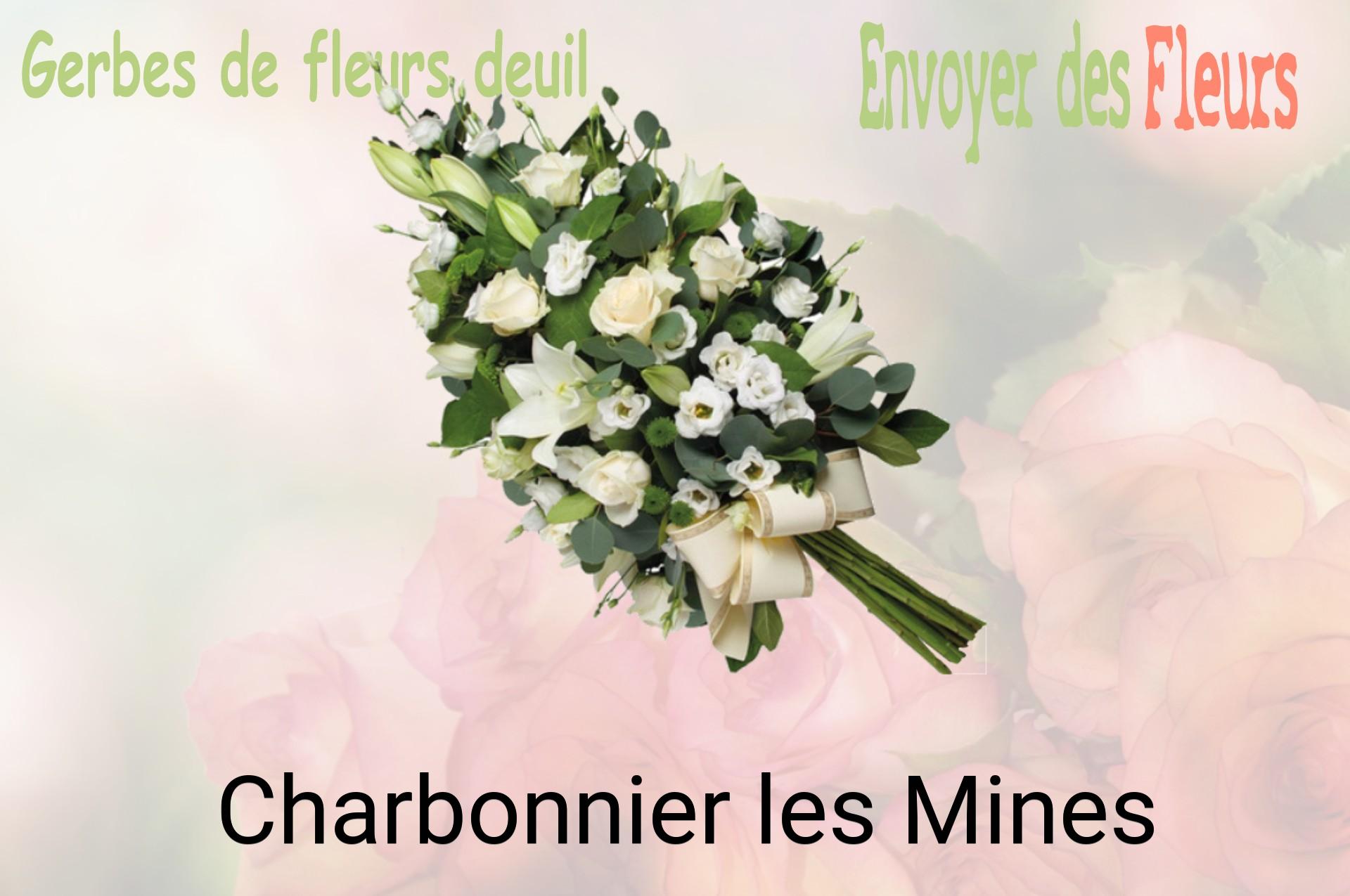 Gerbe de fleurs de deuil livrée à Charbonnier-les-Mines
